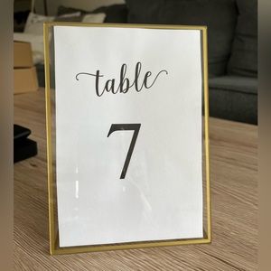 24 pack acrylic sign holder with gold borders
